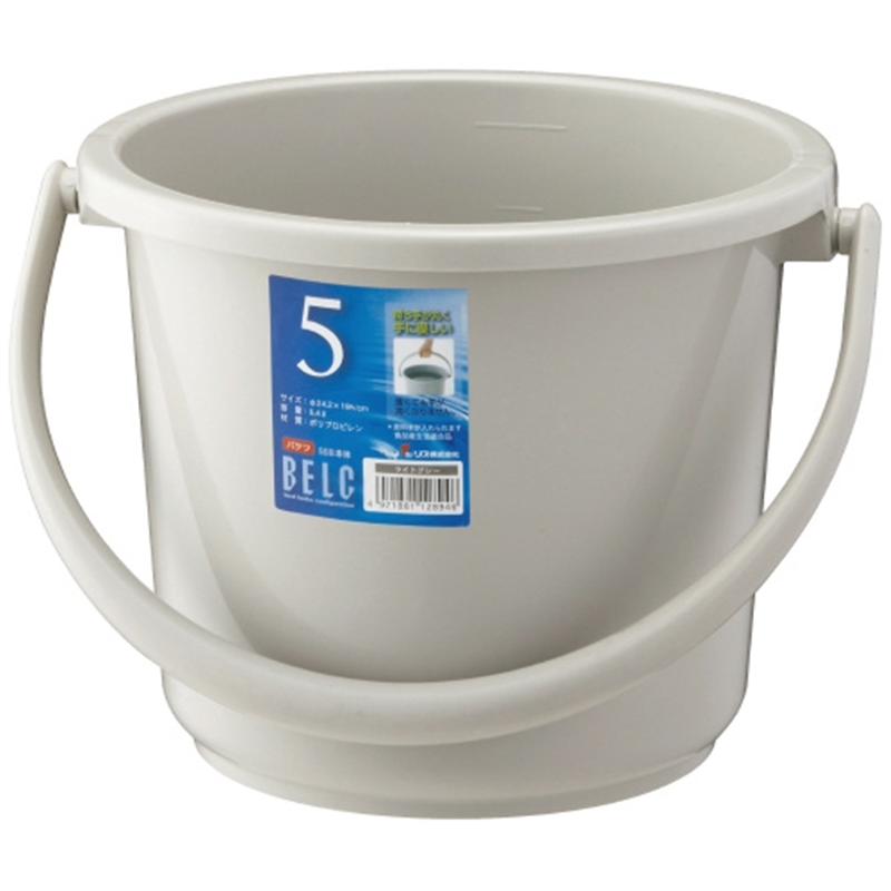 リス ベルクバケツ 5SB 本体 Lグレー GBEC180 1個(ご注文単位1個)【直送品】