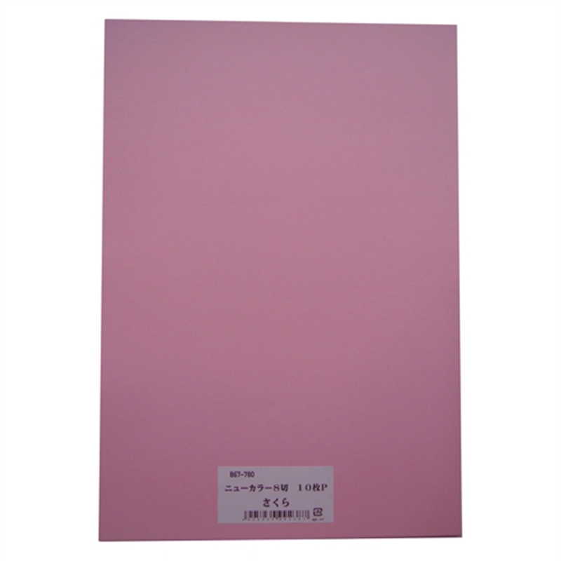 リンテック 色画用紙R 8ツ切10枚 さくら 1個（ご注文単位1個）【直送品】