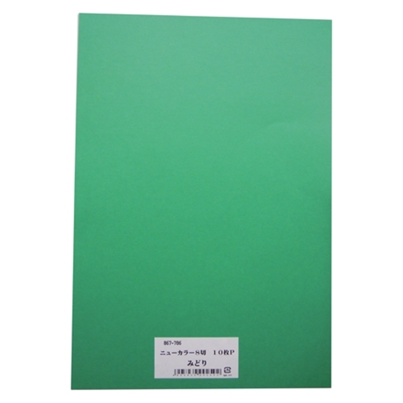 リンテック 色画用紙R 8ツ切10枚 みどり 1個(ご注文単位1個)【直送品】