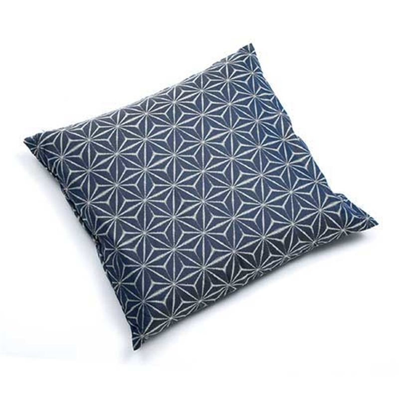 演漆 座布団麻の葉55×59cm ブルー 1個(ご注文単位1個)【直送品】