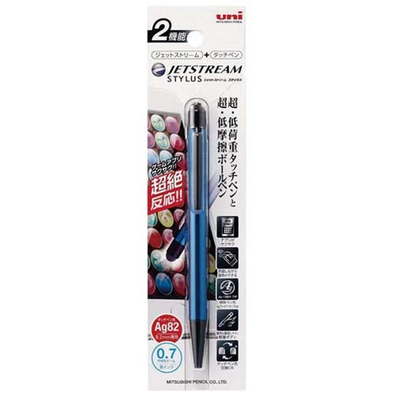 三菱鉛筆 JETSTREAMスタイラス SXNT82 Sブルー 1個（ご注文単位1個）【直送品】