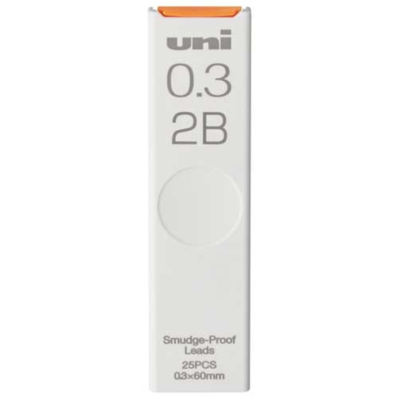 三菱鉛筆 シャープ替芯2B 0.3mm25本 ULS03252B 1個（ご注文単位1個）【直送品】