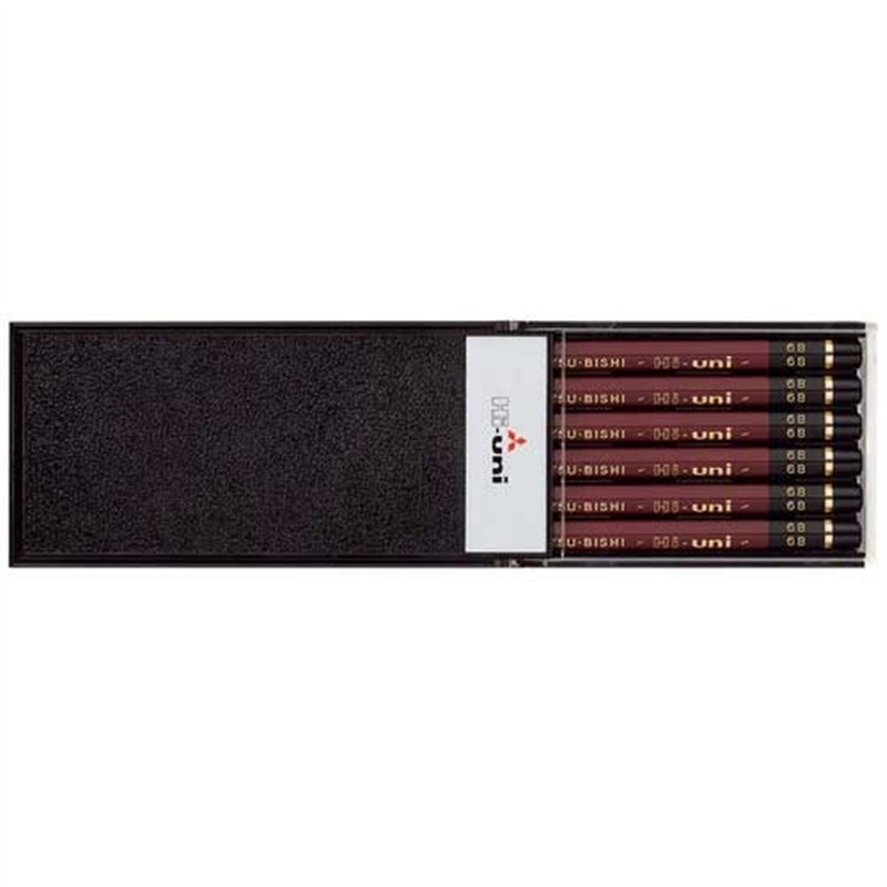 三菱鉛筆 ハイユニ鉛筆 HU6B 6B 1個(ご注文単位1個)【直送品】