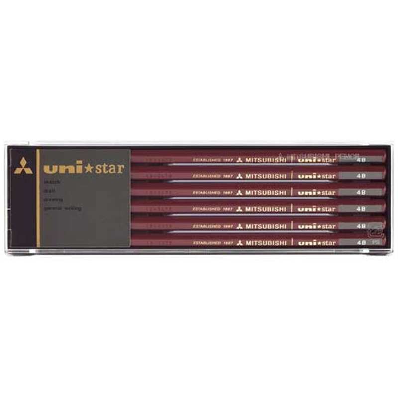 三菱鉛筆 ユニスター鉛筆 US4B 4B 1個（ご注文単位1個）【直送品】