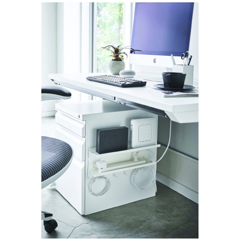 山崎実業 マグネットケーブル&ルーター収納ラック 1個(ご注文単位1個)【直送品】