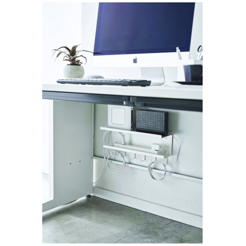 山崎実業 マグネットケーブル&ルーター収納ラック 1個(ご注文単位1個)【直送品】