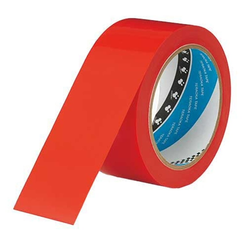 寺岡製作所 ラインテープ No.340G 赤 50mm×20m 1個（ご注文単位1個）【直送品】