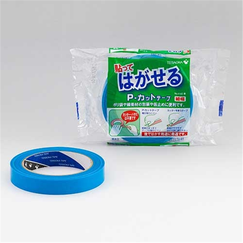 寺岡製作所 貼ってはがせるPカット18mm×25m 4142 青 1個（ご注文単位1個）【直送品】