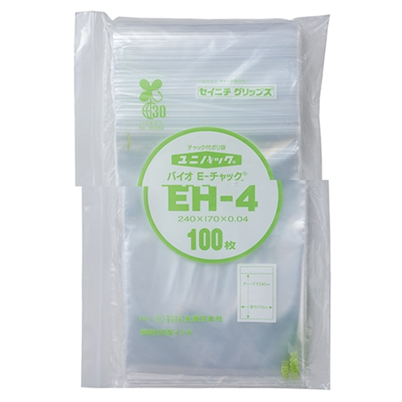 生産日本社 ユニパックバイオ EH-4 100枚 1個（ご注文単位1個）【直送品】
