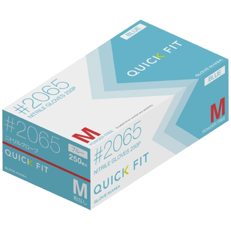 川西工業 ニトリル手袋クイックフィットM粉なし10 1個(ご注文単位1個)【直送品】