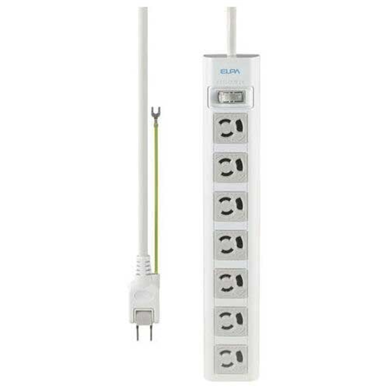 朝日電器 OAマルチタップ7個口 10m WBN-S7310AS2 1個(ご注文単位1個)【直送品】