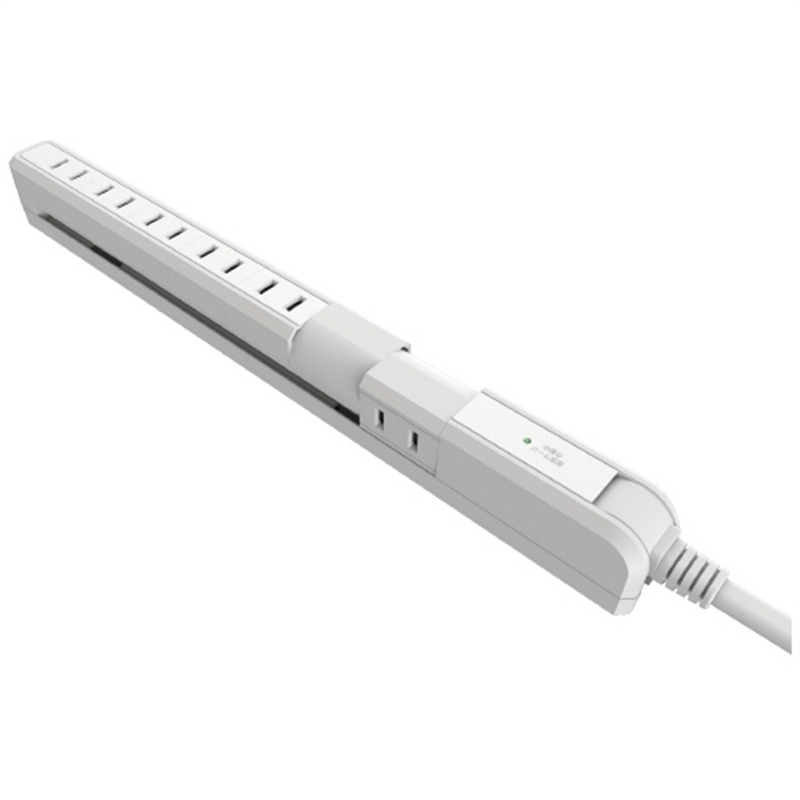 朝日電器 スリム回転タップ7個口2m WBS-SL702SB(W) 1個(ご注文単位1個)【直送品】