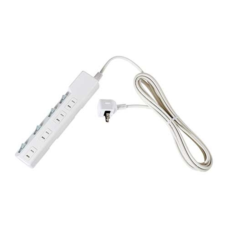 朝日電器 耐雷SW付タップ 4個口 3m WLK-43S(W) 1個（ご注文単位1個）【直送品】