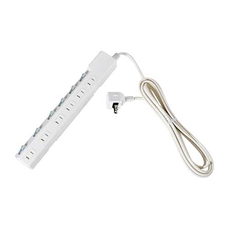 朝日電器 耐雷SW付タップ 6個口 3m WLK-63S(W) 1個（ご注文単位1個）【直送品】