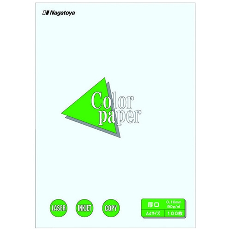 長門屋商店 カラーペーパー厚口A4 白100枚 1個(ご注文単位1個)【直送品】