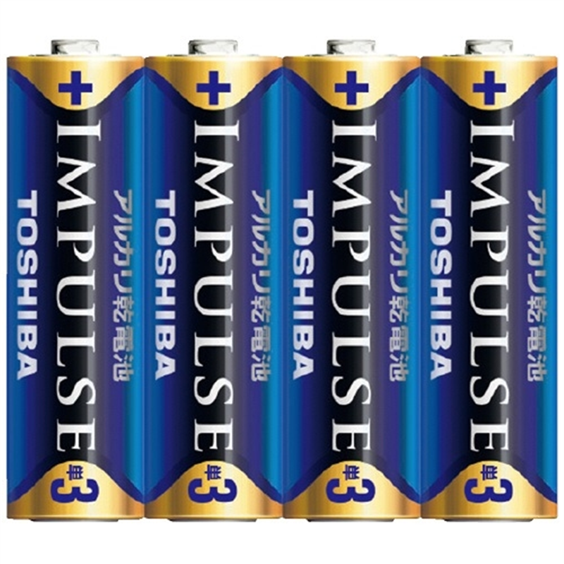 東芝 インパルス アルカリ乾電池単3 4個パック 1箱（ご注文単位1箱）【直送品】