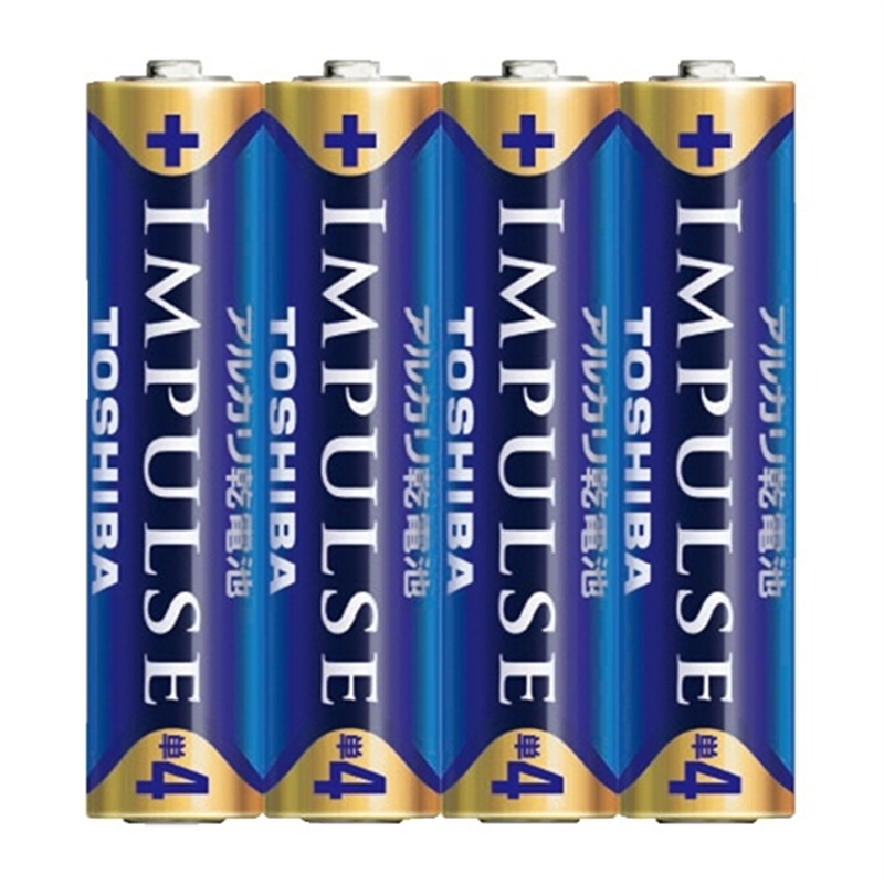 東芝 インパルス アルカリ乾電池単4 4個パック 1箱（ご注文単位1箱）【直送品】