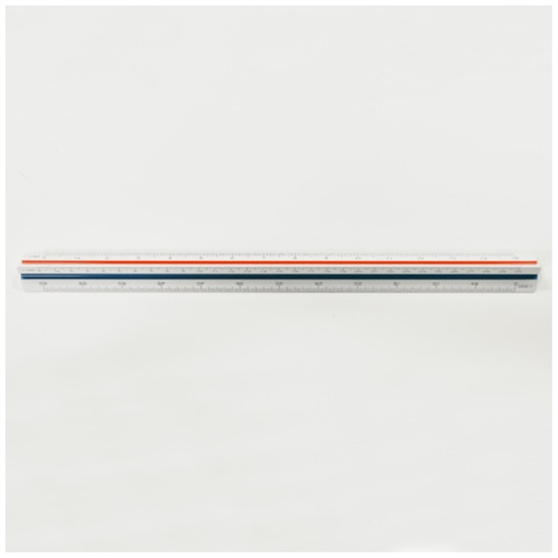 内田洋行 三角スケール 建築士用30cm 1-882-0601 1個(ご注文単位1個)【直送品】