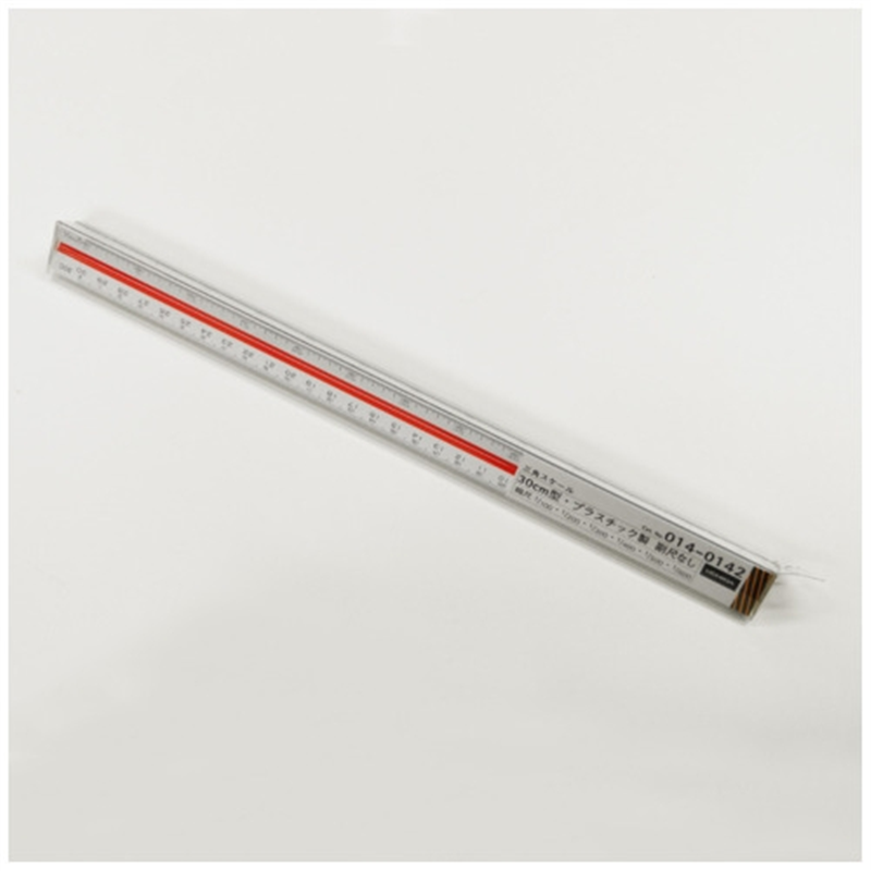 内田洋行 三角スケールプラスチック製 30cm 014-0142 1個（ご注文単位1個）【直送品】
