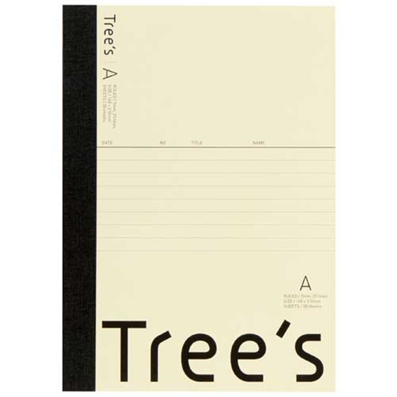 日本ノート Trees A5 A罫 30枚 クリーム 1個(ご注文単位1個)【直送品】