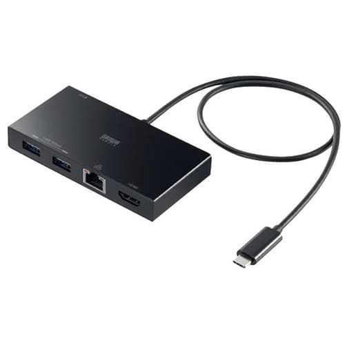 サンワサプライ Type-Cドッキングステーション USB-DKM10BK（ご注文単位1個）【直送品】