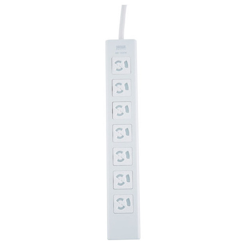 サンワサプライ 抜止めシャッタータップ 7個口 3m（ご注文単位1本）【直送品】