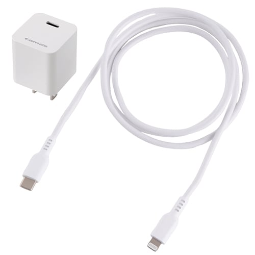 多摩電子工業 AC充電器 PD20W C-Lightningケーブル付 1m（ご注文単位1本）【直送品】