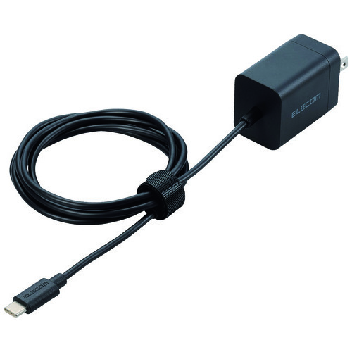 エレコム Type-C充電器 ケーブル一体 1.5m ブラック（ご注文単位1本）【直送品】