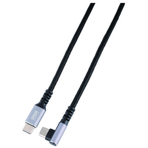 サンワサプライ USB2.0C-Cケーブル1m L字 PD60W（ご注文単位1本）【直送品】
