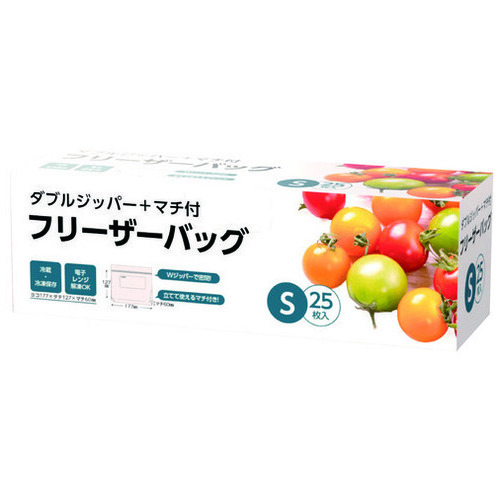 MISM フリーザーバッグ マチ付き Sサイズ 25枚/箱（ご注文単位1箱）【直送品】