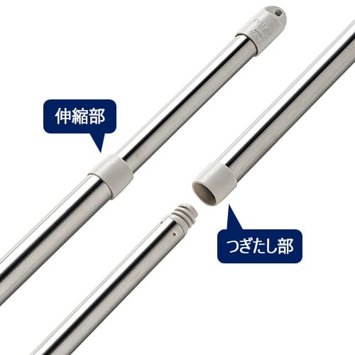 セキスイ ステンクラーつぎたし伸縮竿 3.8m 2本/セット(ご注文単位1セット)【直送品】