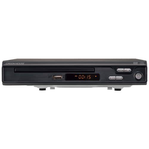 グリーンハウス DVDプレーヤー(HDMIケーブル) GH-DVP1M-BK（ご注文単位1個）【直送品】
