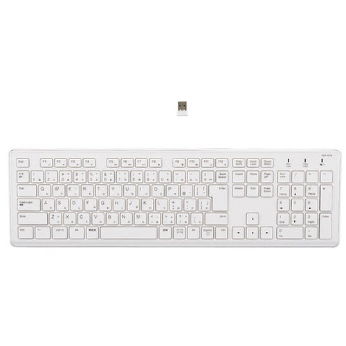 ナカバヤシ 無線静音フルキーボードFKB-R249W（ご注文単位1個）【直送品】