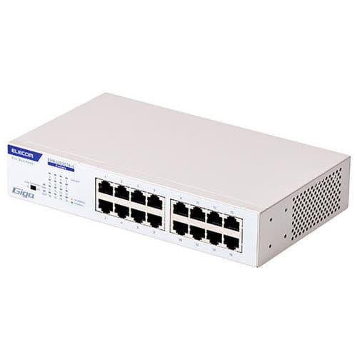 エレコム スイッチングハブ16ポート EHB-UG2C16-S（ご注文単位1個）【直送品】