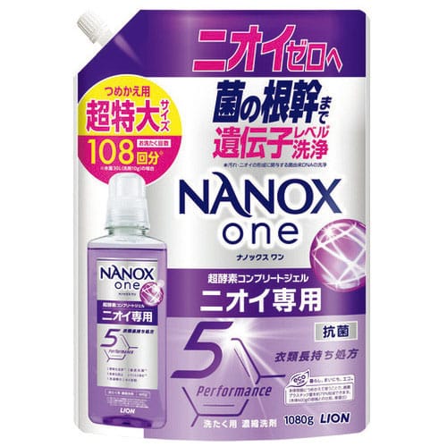 ライオン NANOX one ニオイ専用 詰替 1080g（ご注文単位1個）【直送品】