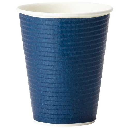 サンナップ エンボスカップ ダークブルー260mL 40個×25パック/セット（ご注文単位1セット）【直送品】