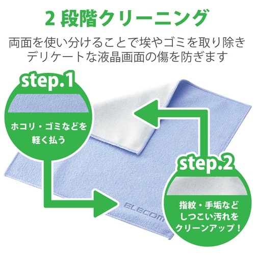 エレコム クリーニングクロス KCT-003BU(ご注文単位1個)【直送品】