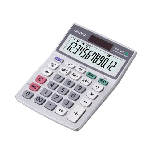 カシオ計算機 電卓 MW-12GT-N(ご注文単位1個)【直送品】