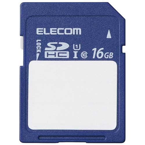 エレコム SDカード SDHC 16GB Class10 UHS-I U1（ご注文単位1個）【直送品】