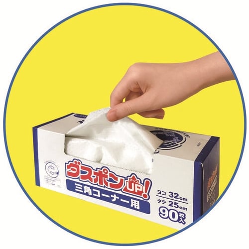 白元アース ダスポンUP! 三角コーナー用 90枚/パック(ご注文単位1パック)【直送品】