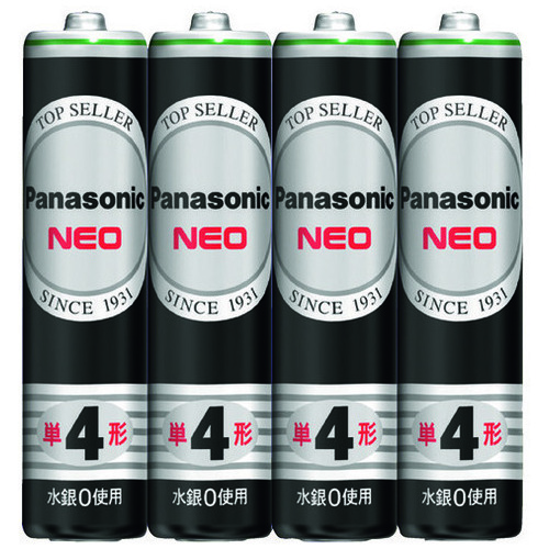 Panasonic マンガン乾電池 ネオ黒 単4 R03NB/4S 4本/セット(ご注文単位1セット)【直送品】