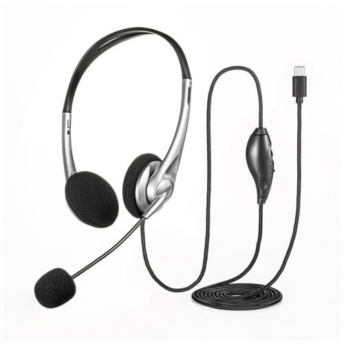 サンワサプライ USB TypeCヘッドセット MM-HSTC03SV（ご注文単位1個）【直送品】