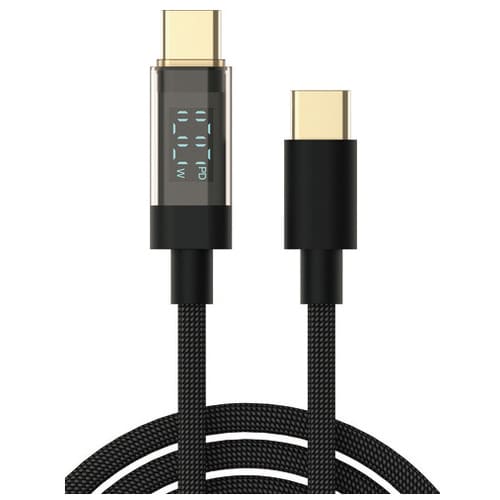 HIDISC USB2.0 C-Cケーブル1m ワットメーター付(ご注文単位1個)【直送品】