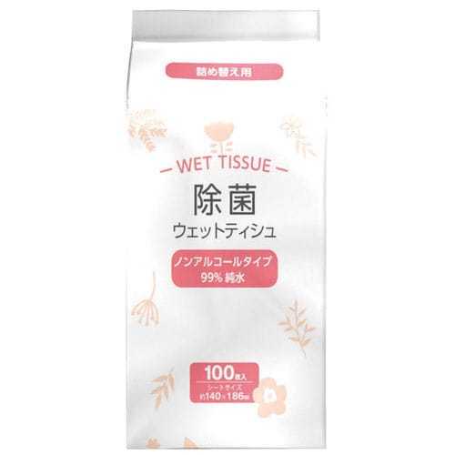 MISM ウェットティッシュ 純水 詰替 100枚×36パック/セット（ご注文単位1セット）【直送品】