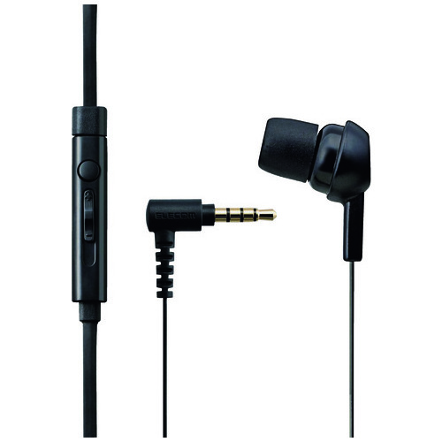 エレコム モノラルイヤホン マイク付 EHP-MC3520BK（ご注文単位1個）【直送品】