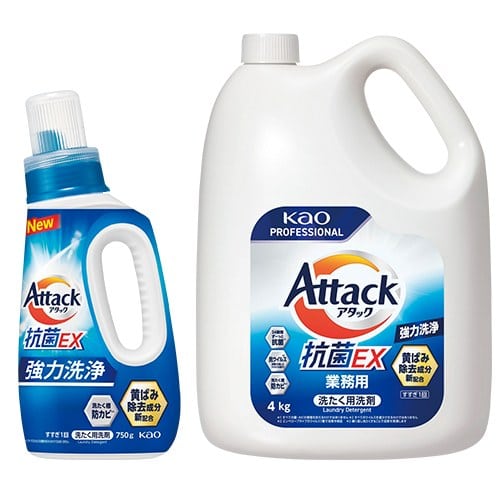 花王 アタック抗菌EX 本体750g&業務用4kgセット（ご注文単位1個）【直送品】