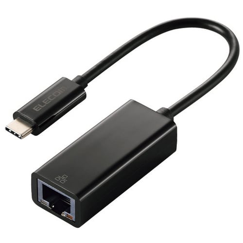 エレコム LANアダプタ Type-C 1Gbps EDC-GUC3V3-B（ご注文単位1個）【直送品】