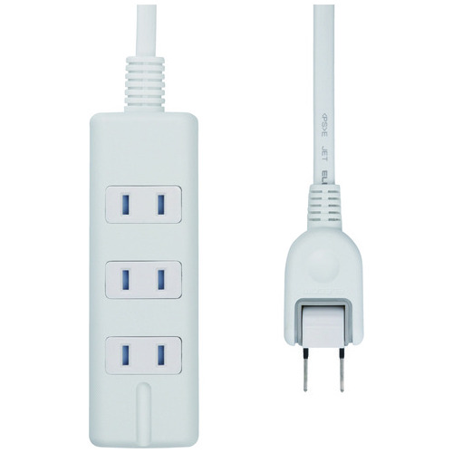 エレコム 磁石タップ 4個口 3m T-KM01-2430WH（ご注文単位1個）【直送品】