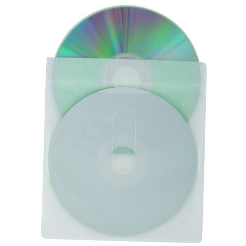 HIDISC CD/DVD不織布ケース 両面収納 100枚/パック(ご注文単位1パック)【直送品】