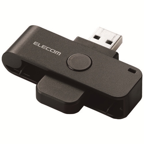 エレコム ICカードリーダライタ接触式 MR-ICD102BK（ご注文単位1個）【直送品】